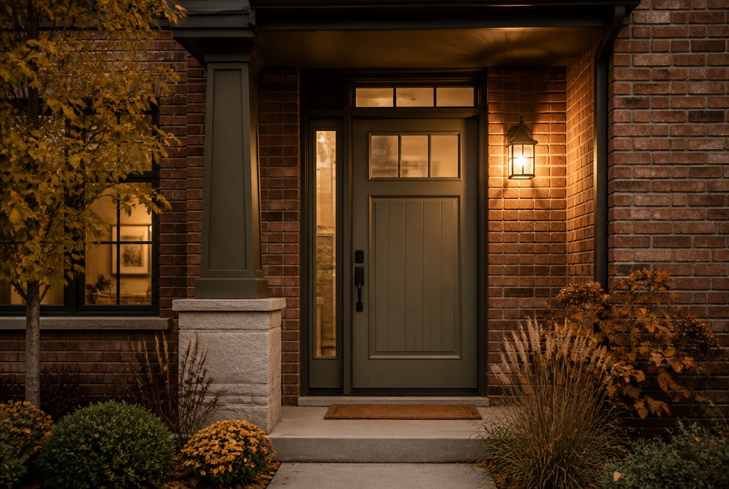 The entry of The Brow, one more front door on the street