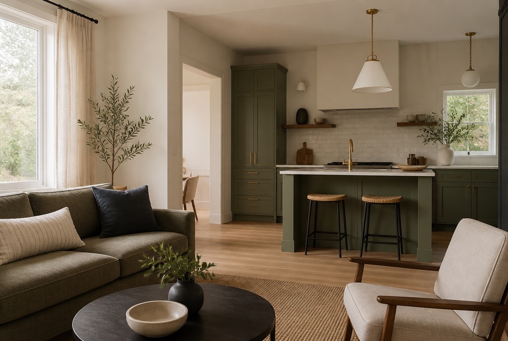 Inside the first finished home at The Brow