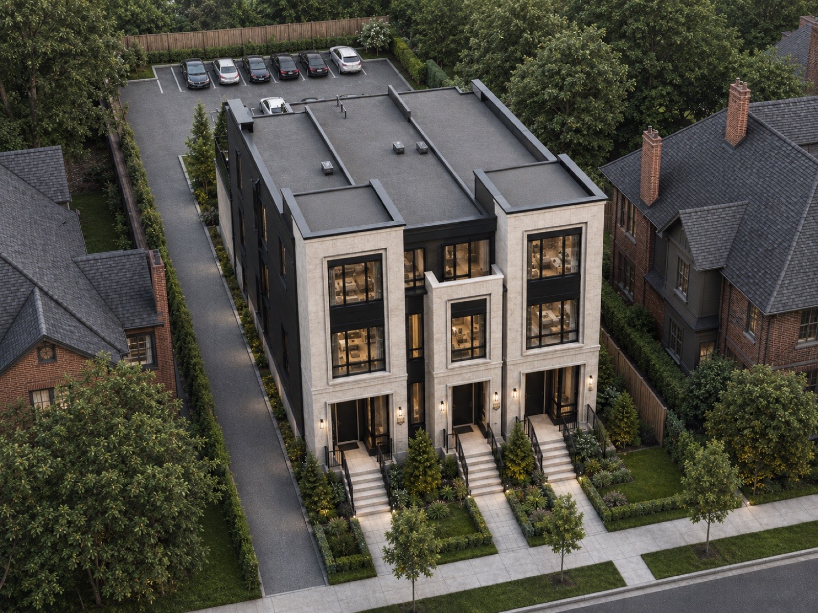 Artist’s concept rendering of Fiddler’s Rest on a deep treed lot in Ancaster